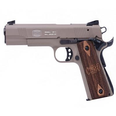 Mauser 1911, US Tan, 22LR Walnut Mauser Grips 5” Barrel  - 10 Rounds 